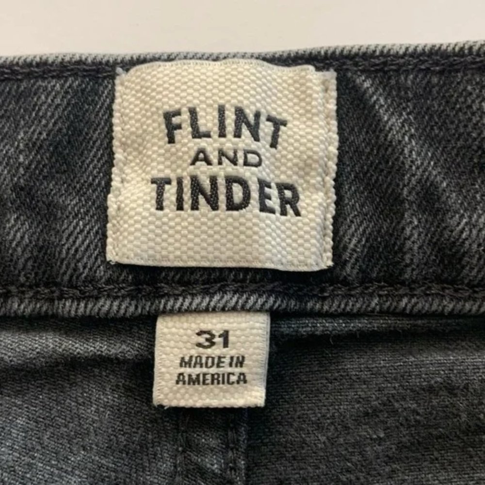 Flint & Tinder 31 Mens Jeans Charcoal Gray Black - Picture 4 of 6